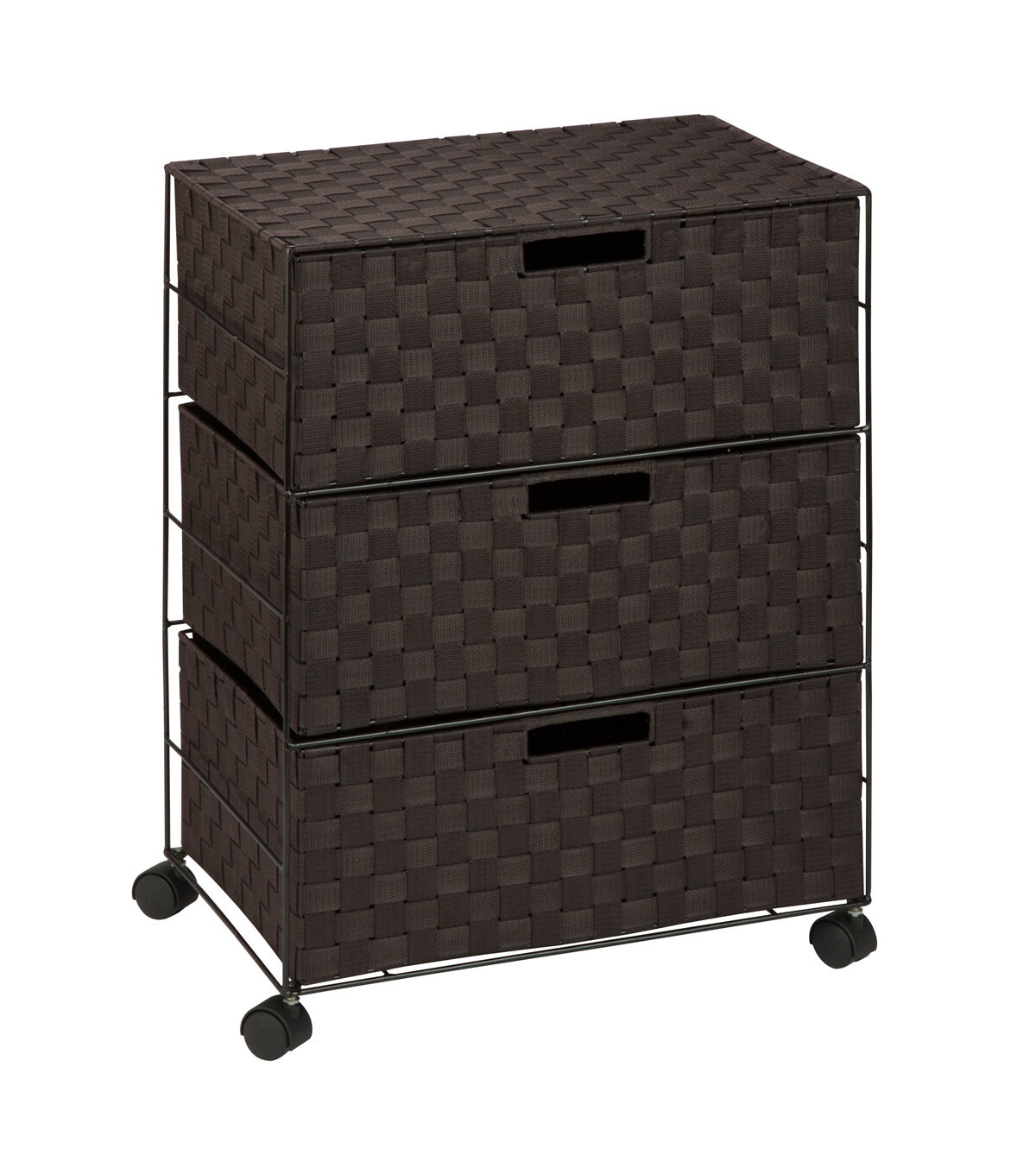 Honey Can Do 19.5 x 26 Espresso 3 Drawer Rolling Chest With Wheels