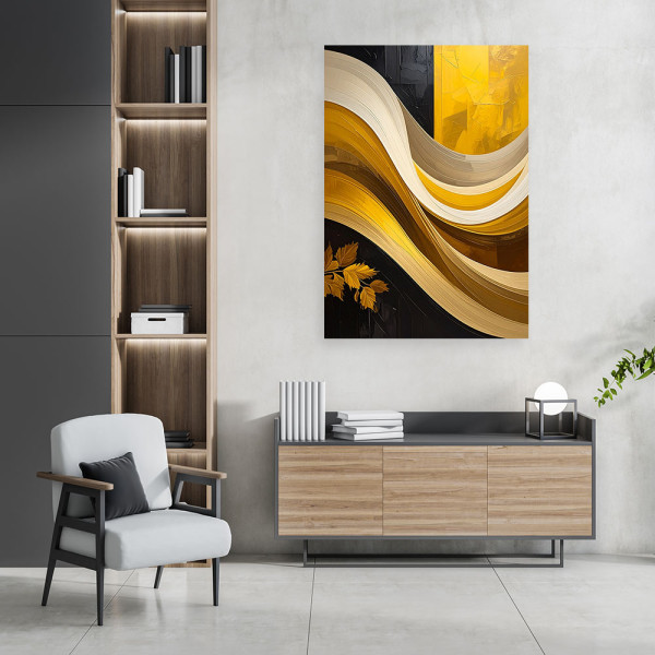 Obraz do salonu sypialni biura loftu, Abstrakcja fale imitacja 20x30