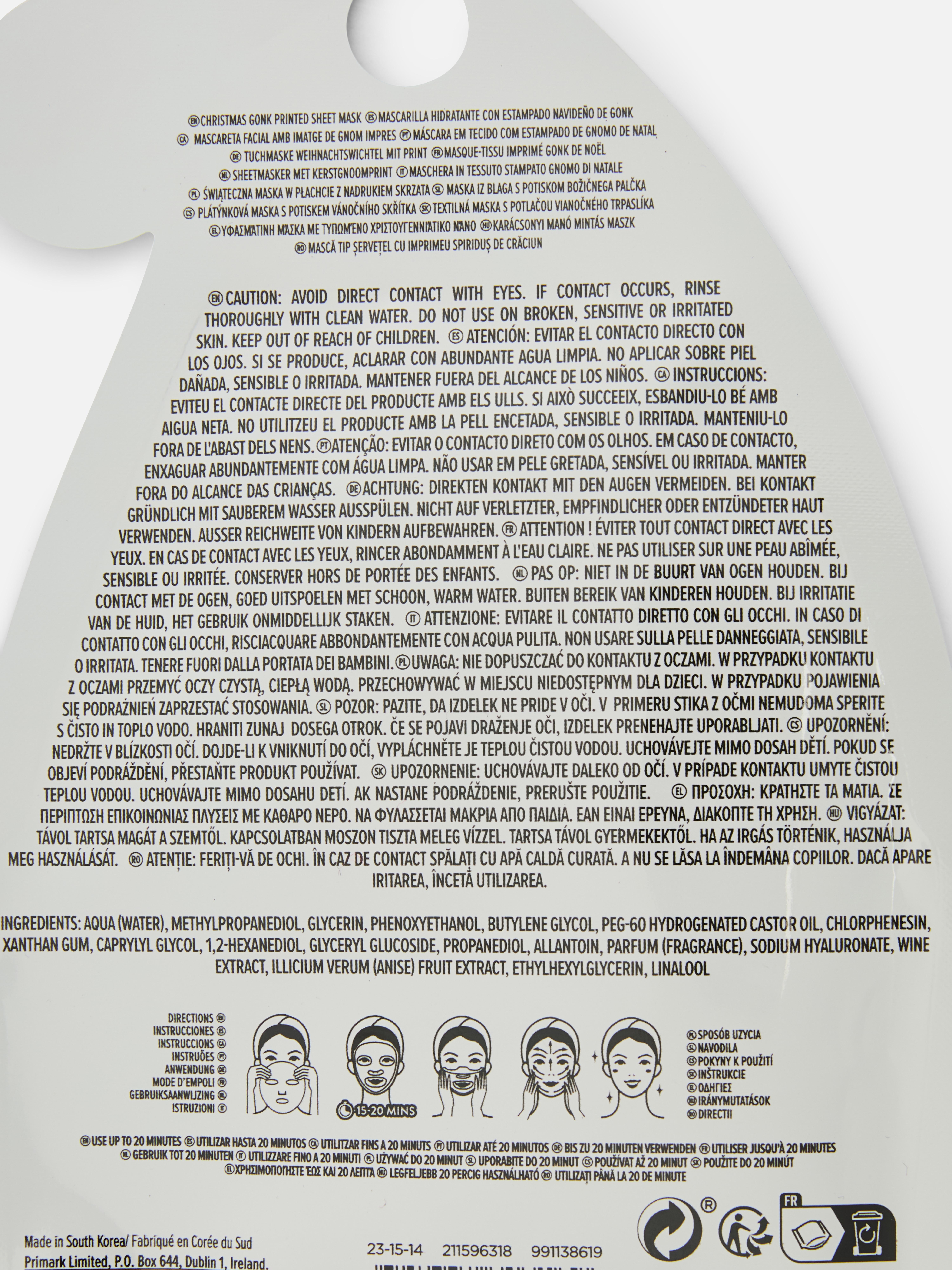 PS... Christmas Gnome Sheet Mask