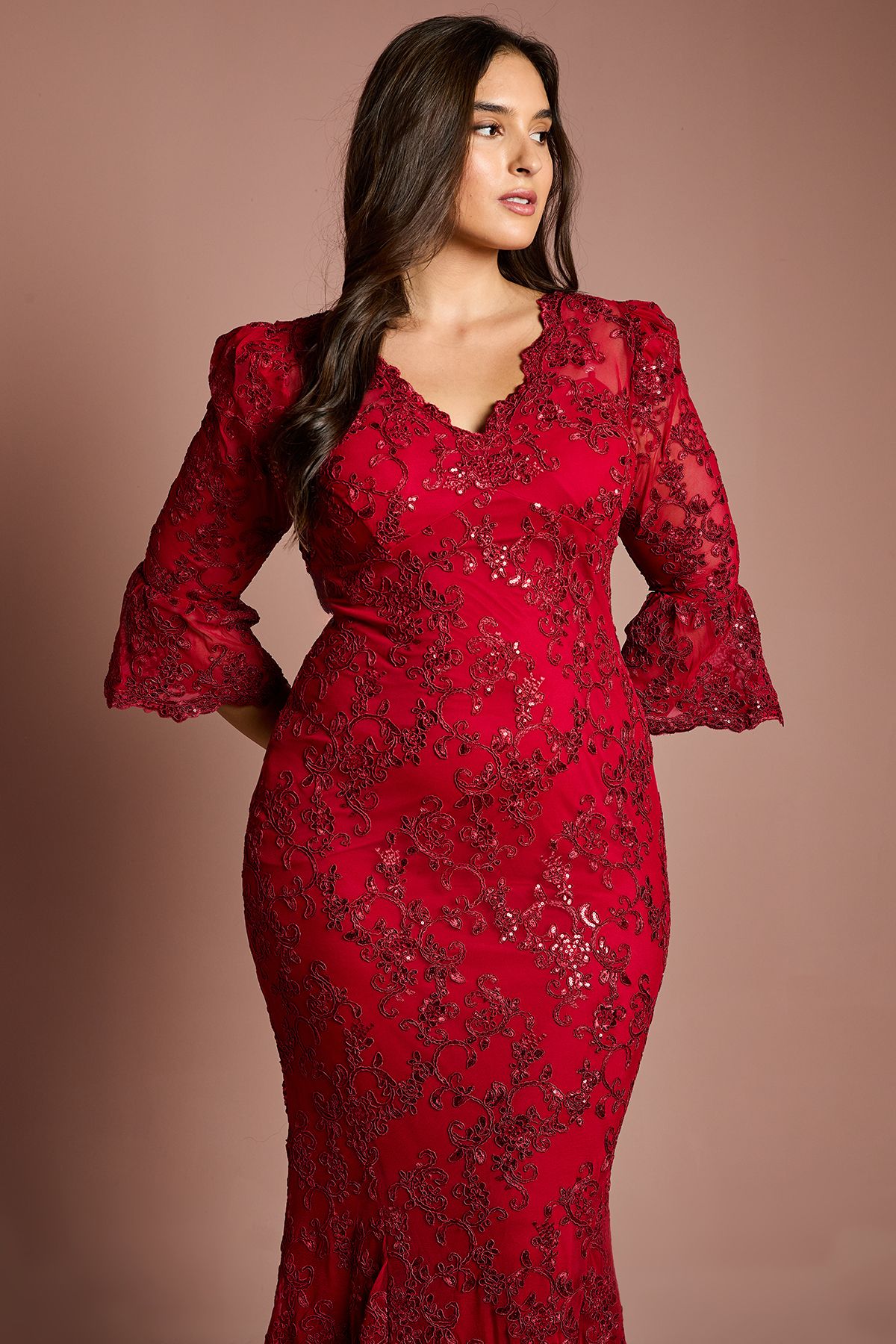 Coast Plus Size Sequin Bodycon Maxi Dress