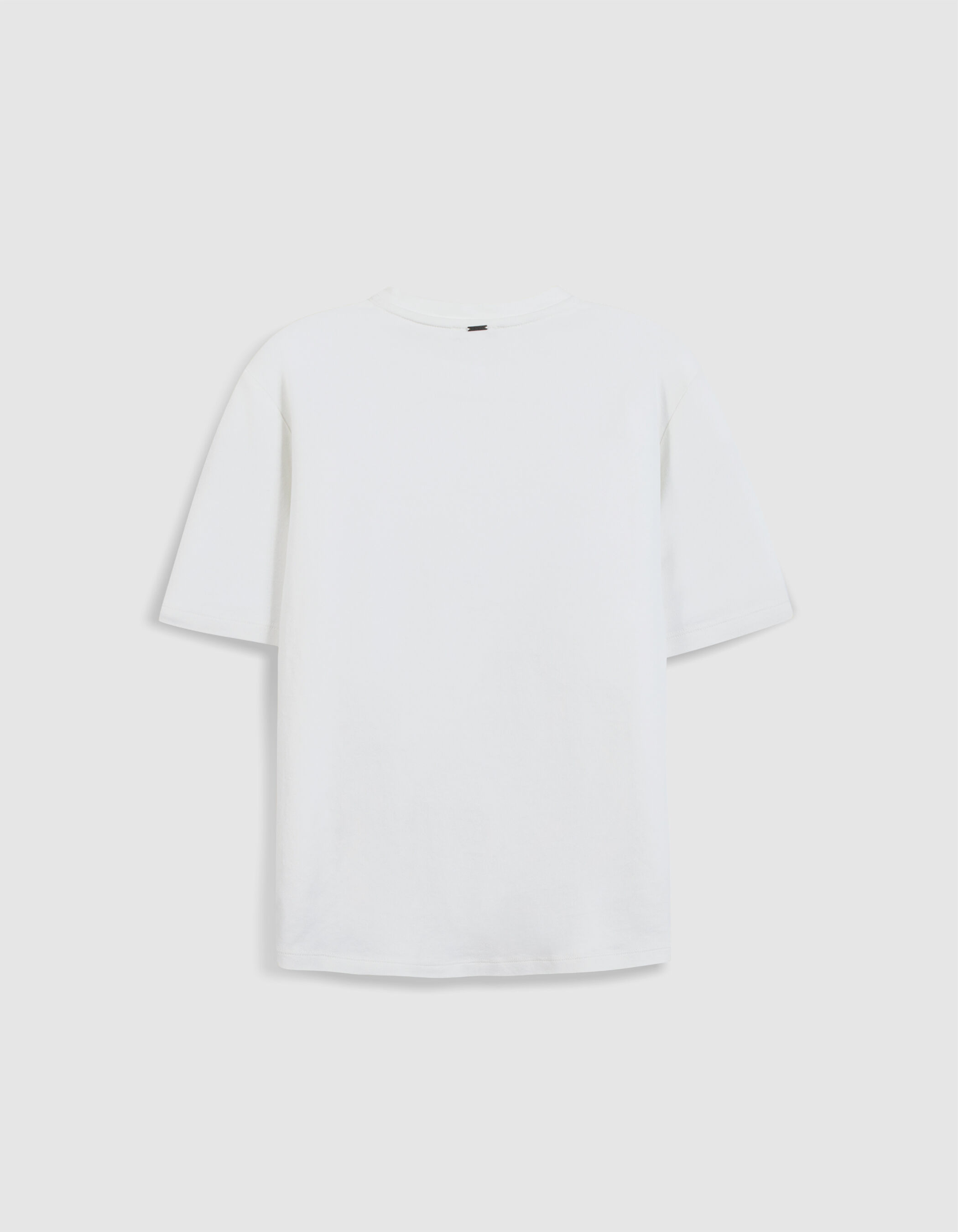 Tee-shirt manches courtes blanc visuel maxi fruits Femme