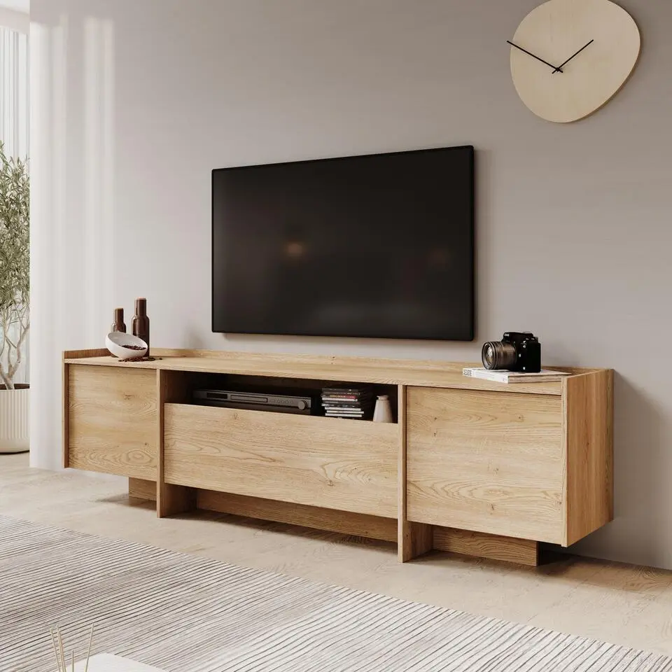 Meubella - TV-Meubel Jaxon - Eiken - 197 cm