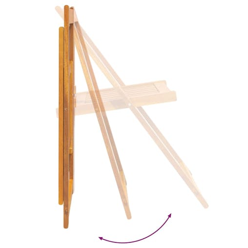 NNEVL Folding Garden Chairs 4 pcs Solid Wood Acacia