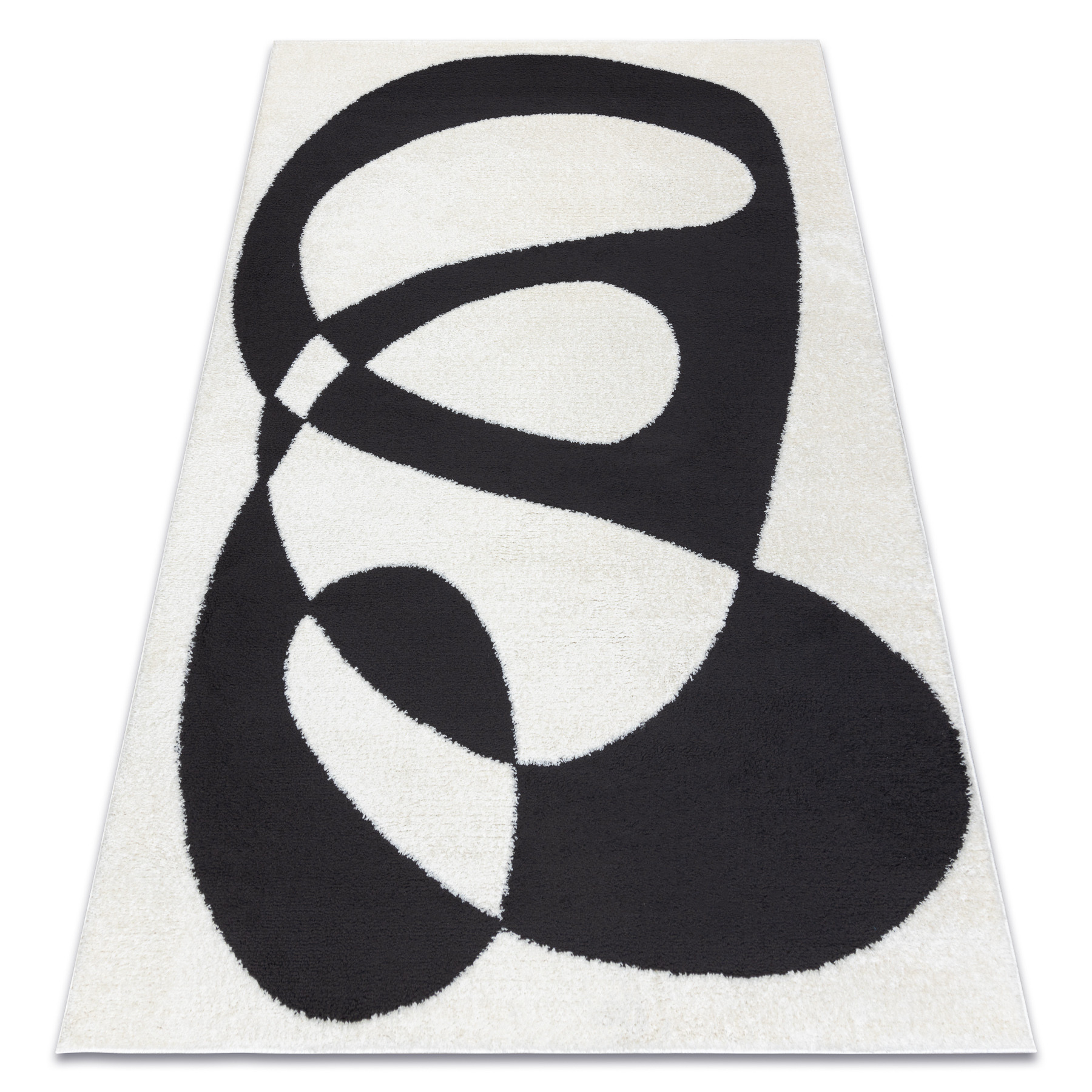 Dywan MODE 8531 abstrakcja krem / czarny 80x150 cm
