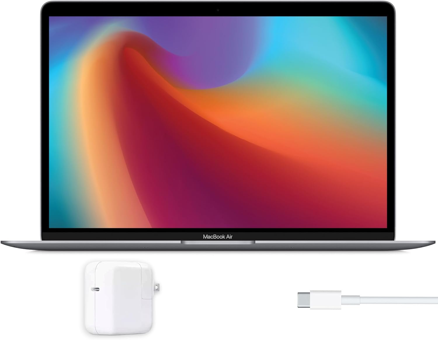 Apple MacBook Air 13-Inch Laptop Space Gray | M1 Chip 8GB Memory 256GB SSD | Retina Display, Backlit Keyboard, Touch ID, Long Battery Life Notebook Computer
