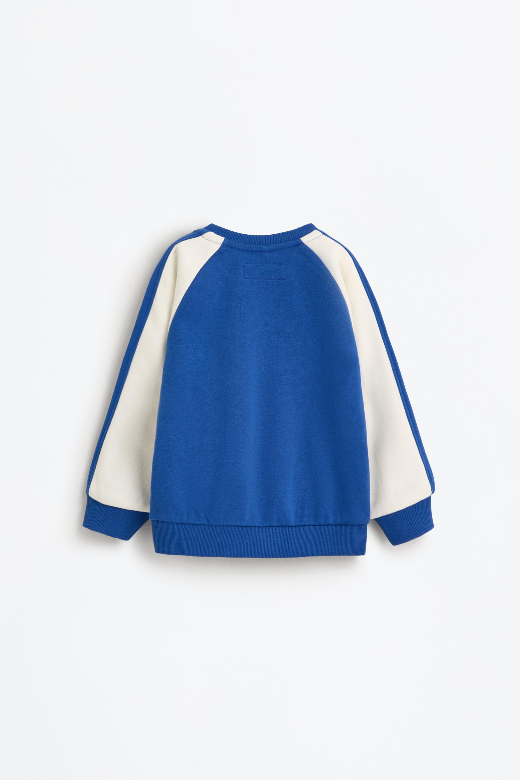 Sudadera estampada color block