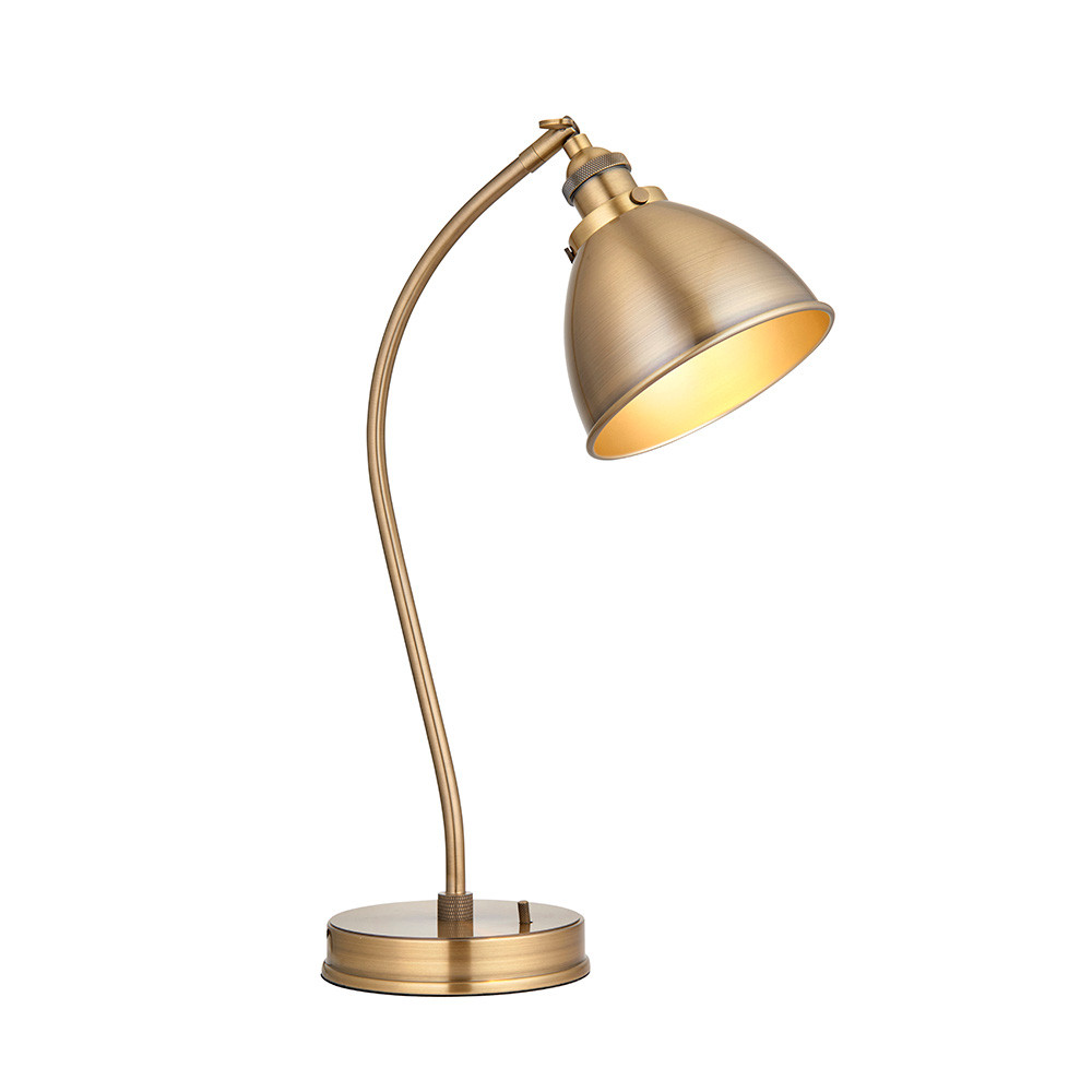Lampka biurkowa FRANKLIN antyczny mosiężny 1xE14x15W IP20 Endon