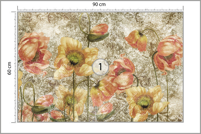 Fototapeta Maki Na Betonie 90x60cm