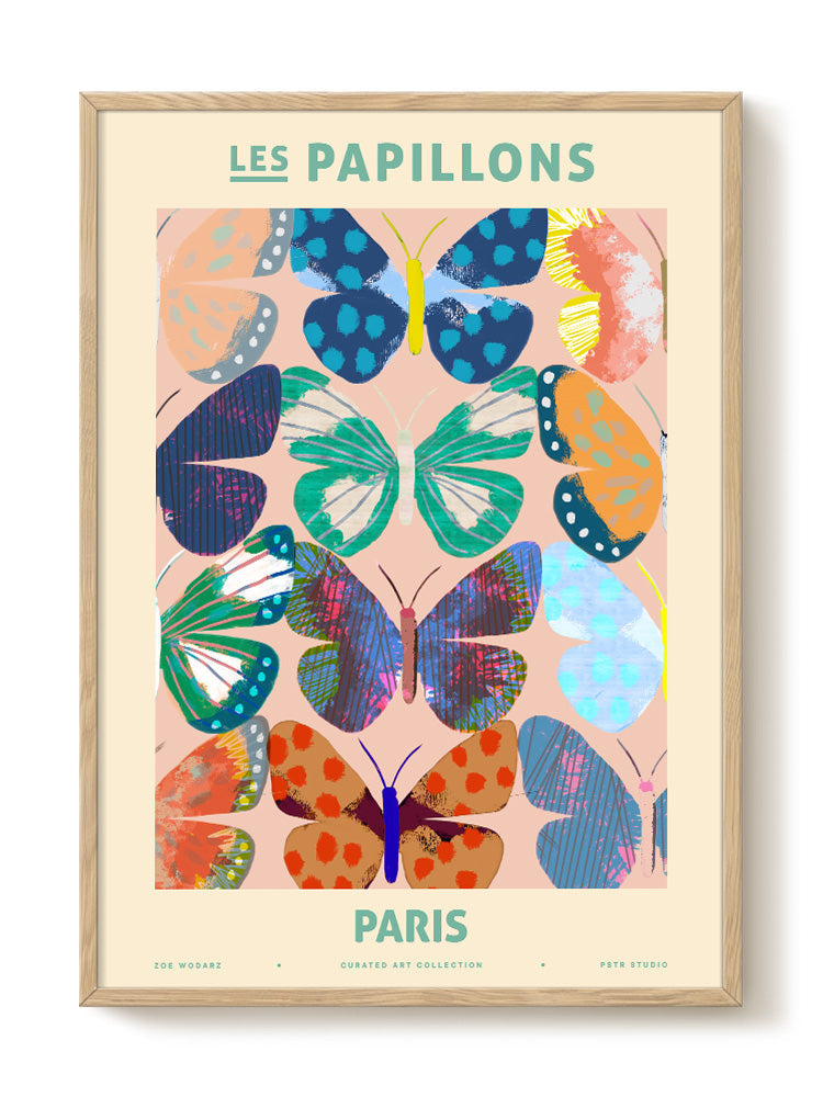 Zoe - Les Papillons - Paris - PSTR studio Kunst Poster