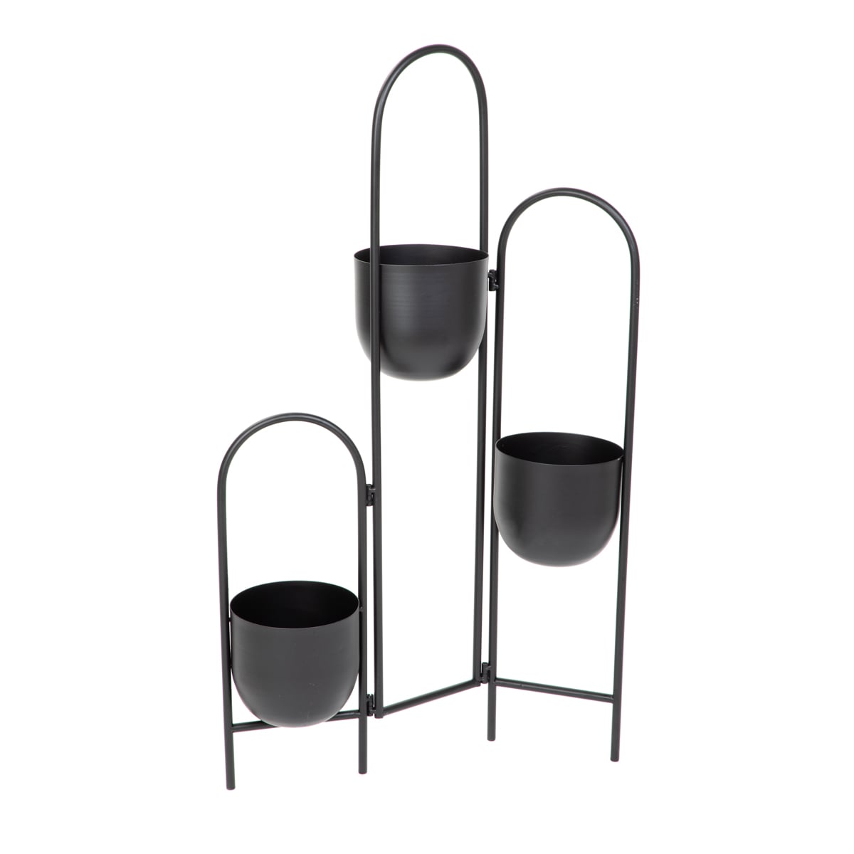 Kwietnik FLOERO metalowy czarny 49x14x80 cm