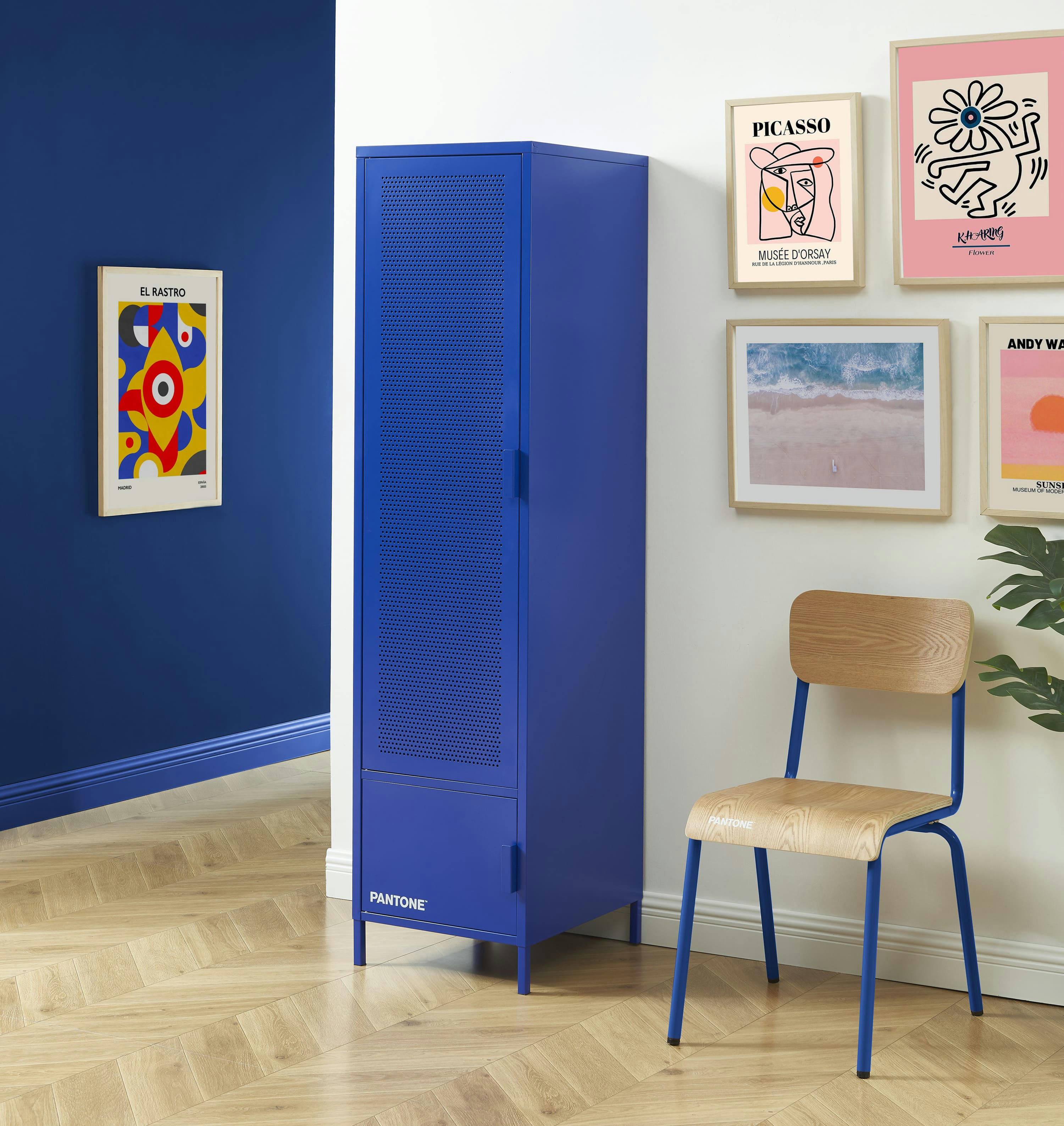 PANTONE - Vestiaire  métal bleu électrique h180cm