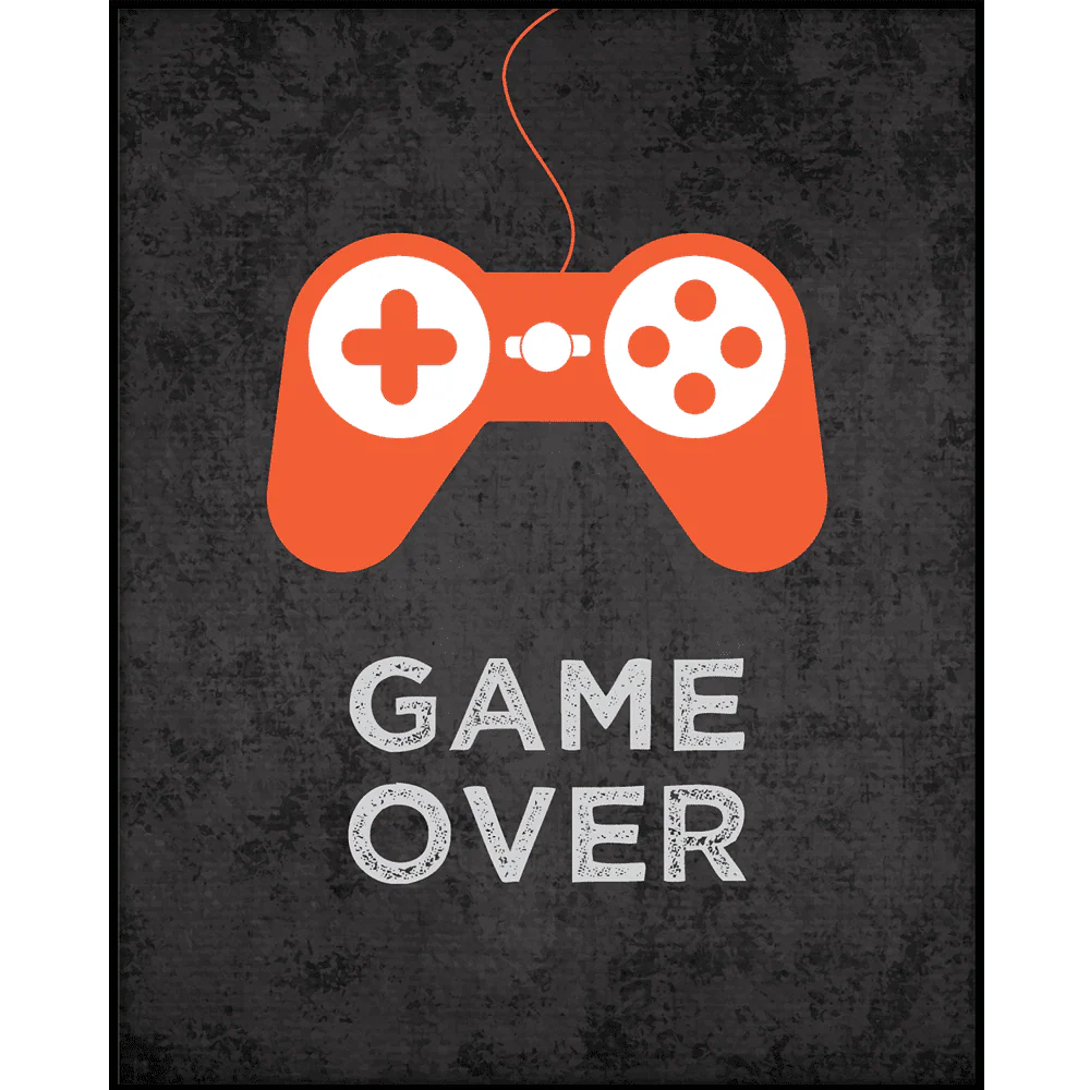 4MURS Tableau GAME OVER coloris noir