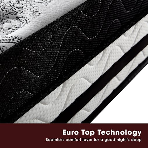 NNEDPE Laura Hill King Single Mattresswith Euro Top - 34cm