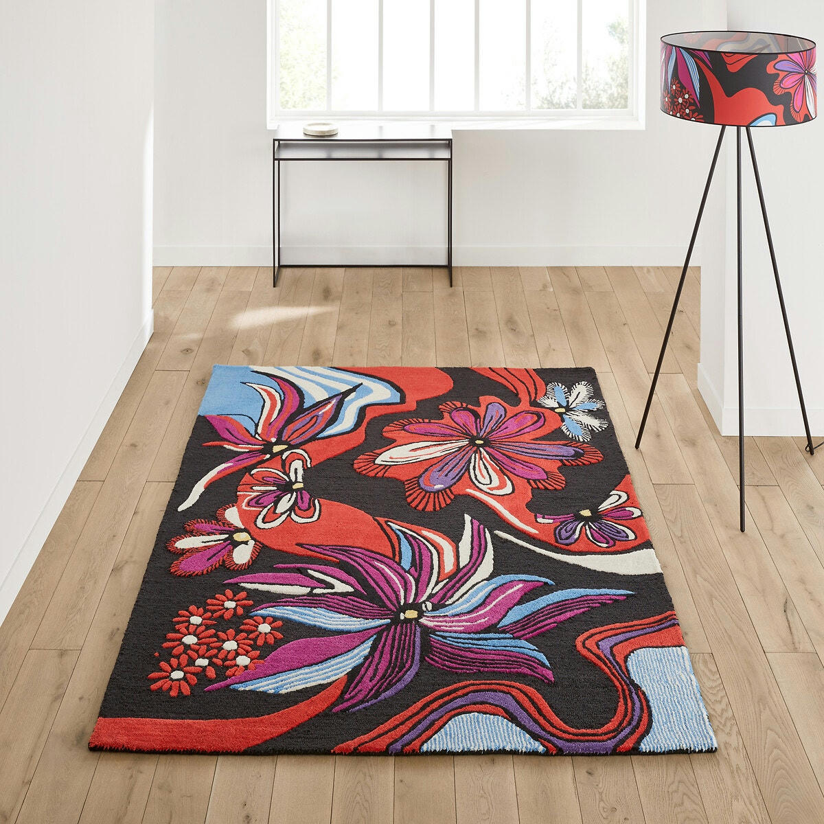 Tapis imprimé, 100% laine