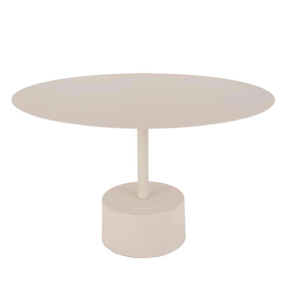 NOWA - Table d'appoint ronde en métal D55cm crème
