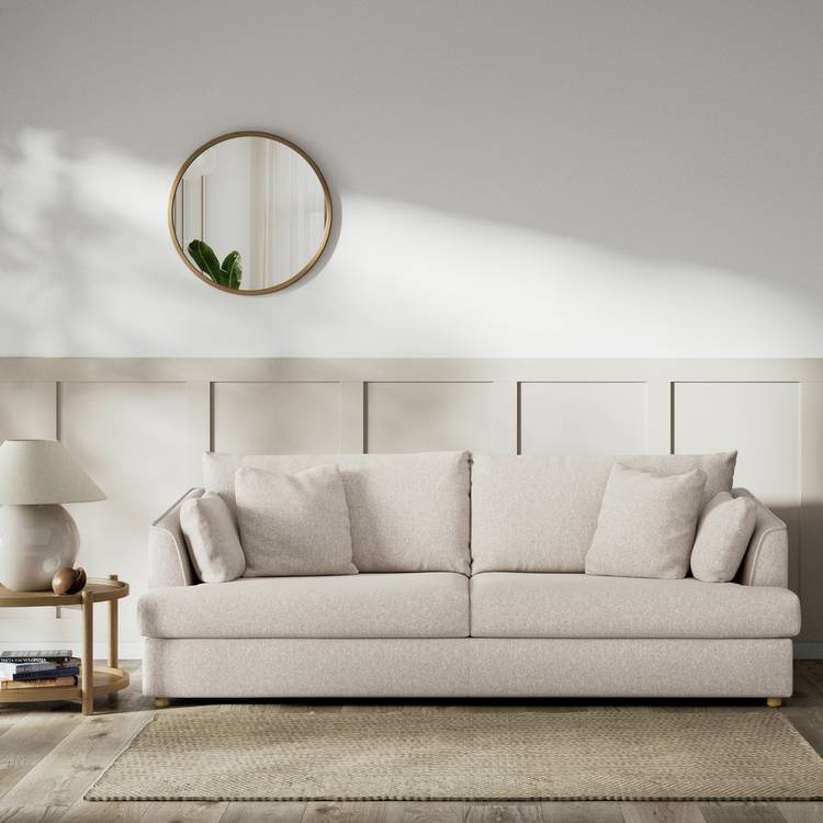 Habitat Holmfirth Fabric 4 Seater Sofa - Natural