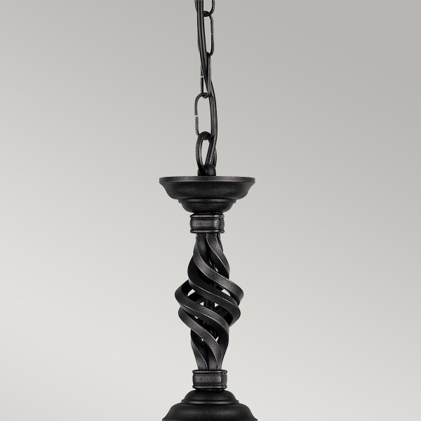 Lampa wisząca czarna Pembroke 1xE27x60W wym: 76,5x34x34 cm Elstead