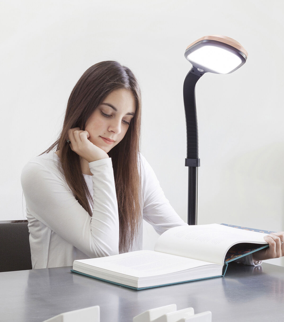 Brightech Litespan LED Floor Lamp - Wood