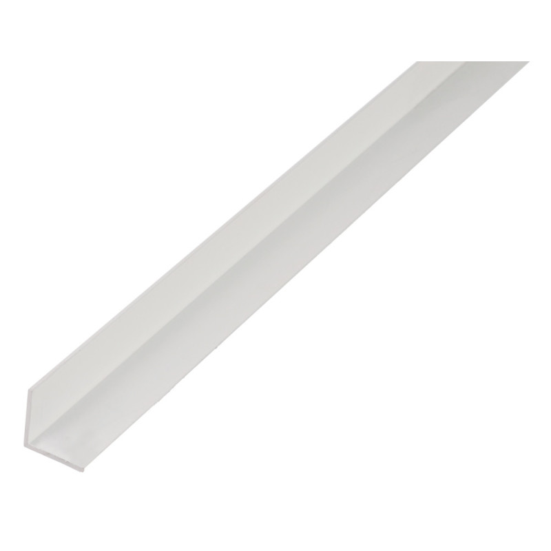 Cornière en aluminium plastifié blanche 20 x 20 x 1,5 mm 2 m ALBERTS
