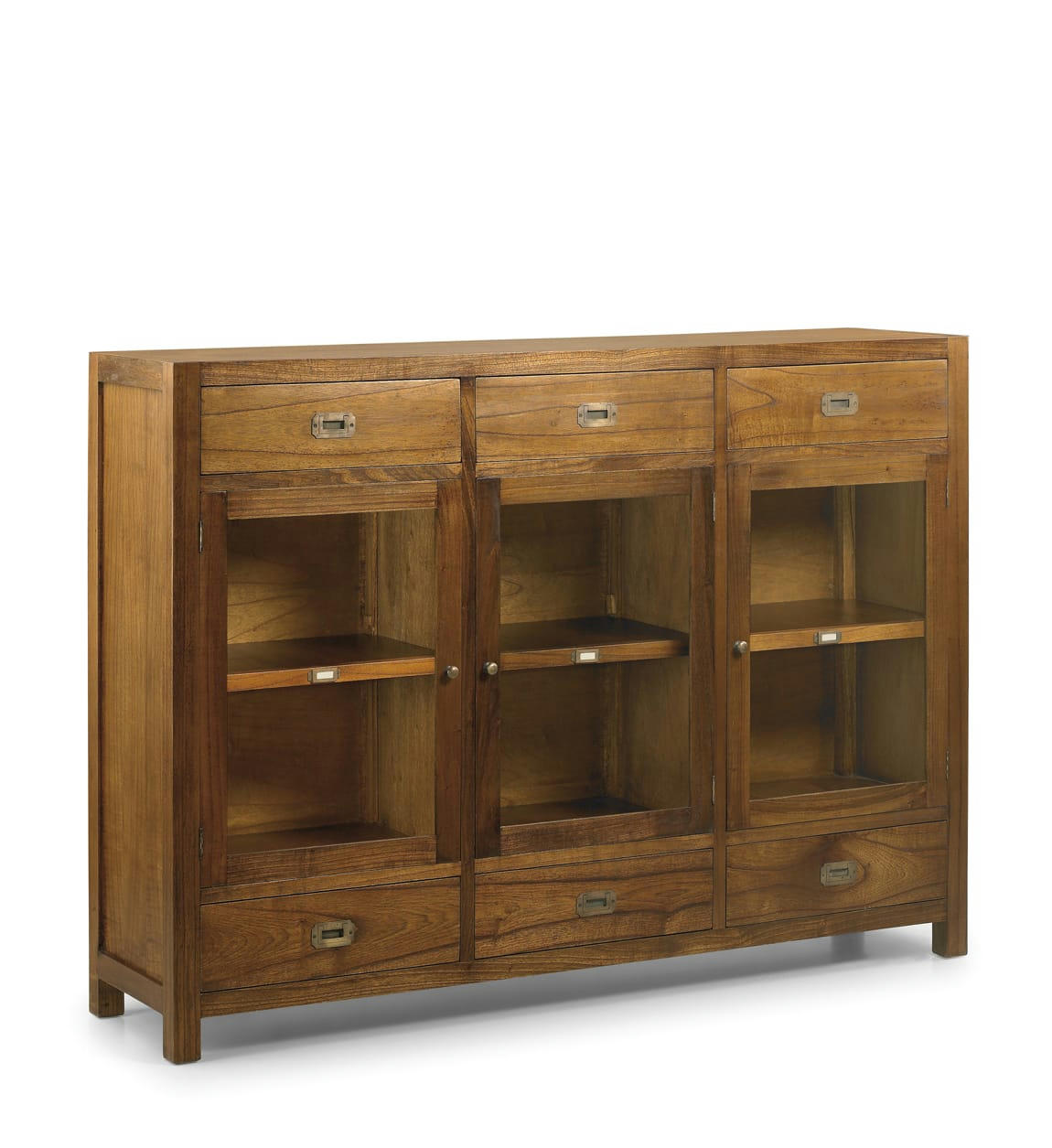 STAR - Buffet en bois de mindi marron 6 tiroirs L160