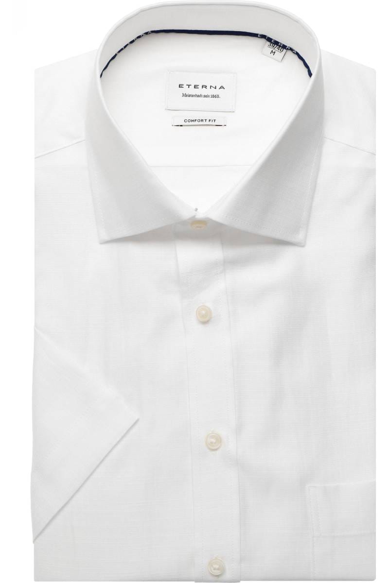 ETERNA Comfort Fit Tencel Hemd weiss, Einfarbig