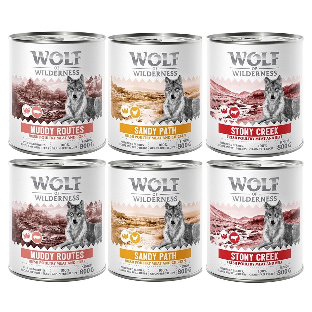 Wolf of Wilderness Senior 6 x 800g - With lots of fresh poultry