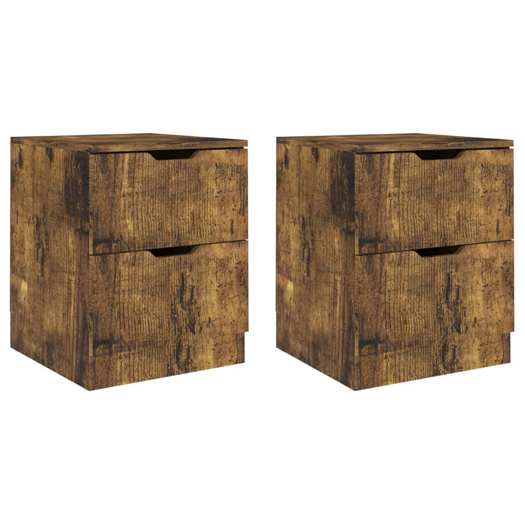 2x Szafka Nocna Stolik Komoda Brązowa Do Sypialni 40x40x50 cm