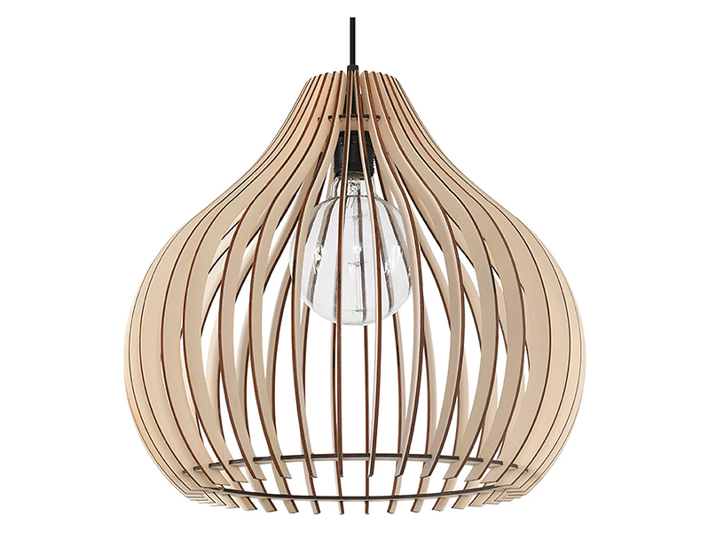 Lampa wisząca Aprilla ze sklejki beżowa