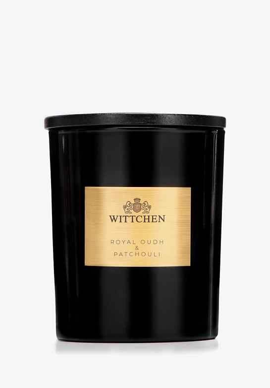 Świeca sojowa z bawełnianym knotem mała Royal Oudh & Patchouli