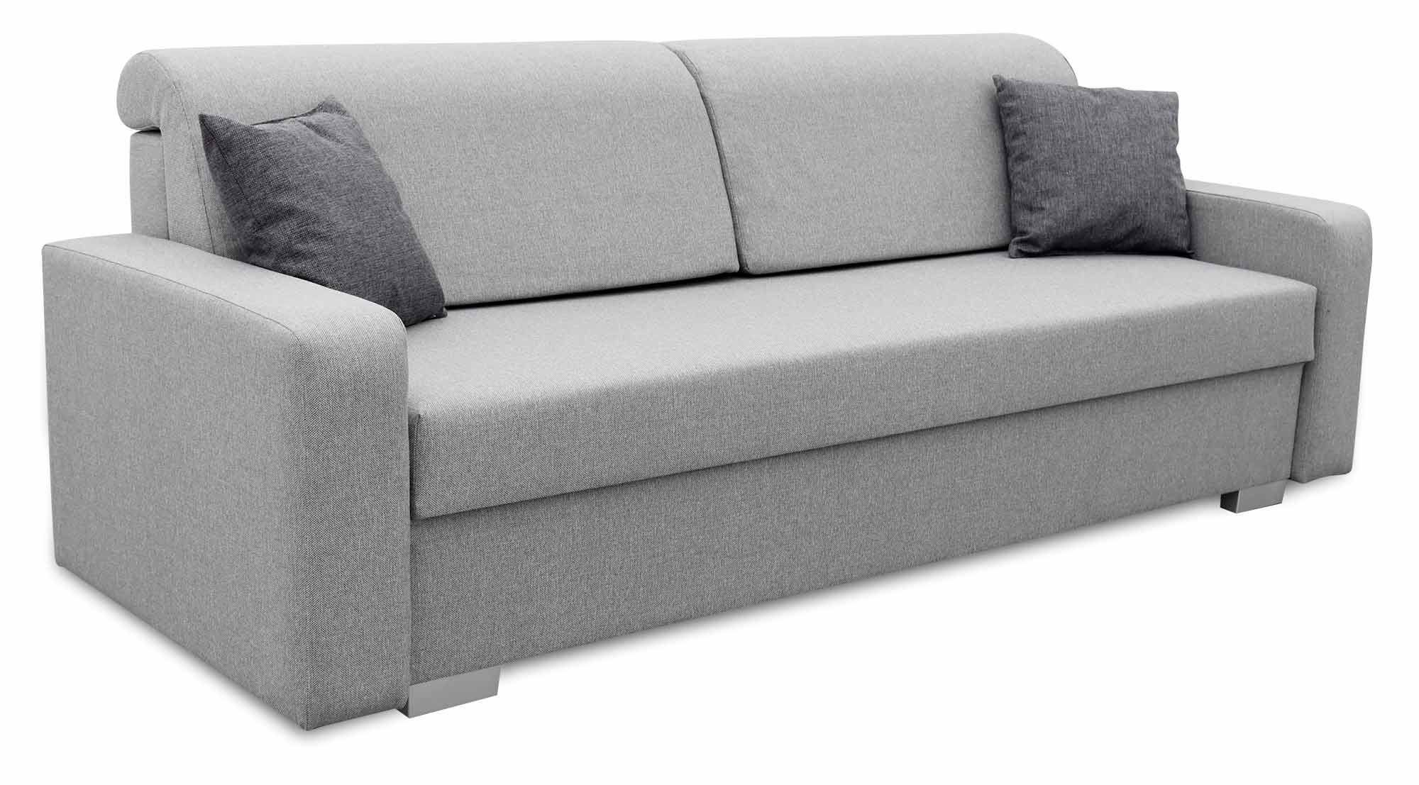 Sofa z funkcją spania sprężyny bonell Vigo Szara