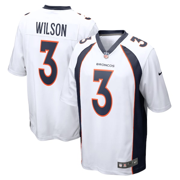Russell Wilson Denver Broncos Nike Youth Game Jersey - White/Navy/Orange