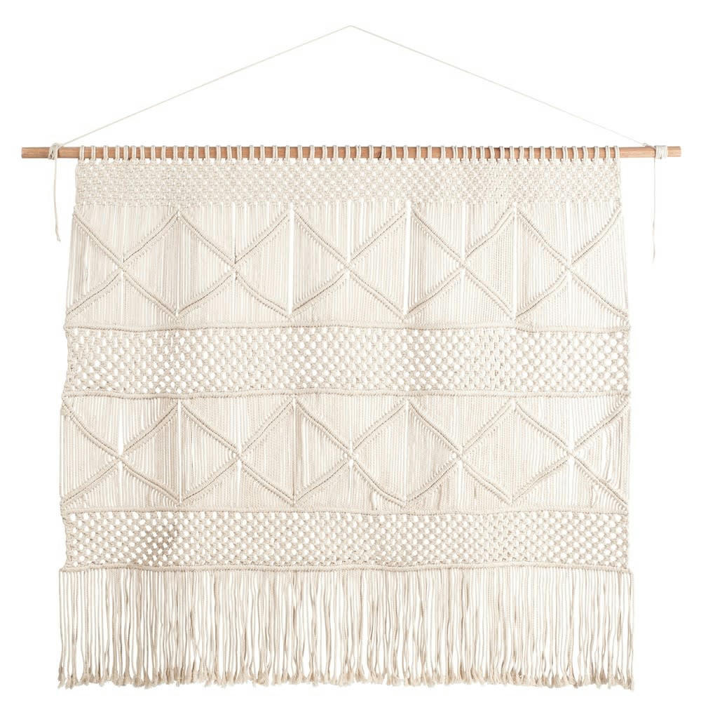 Alawa - Tête de lit macramé en coton et corde