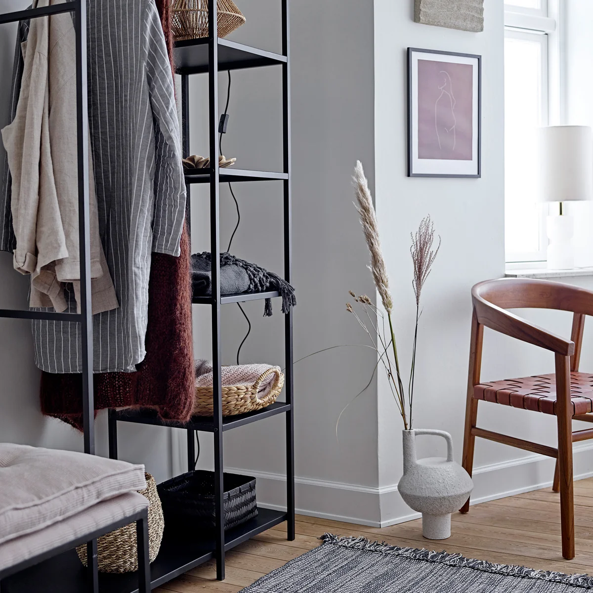 Bloomingville - Valde Garderobe, schwarz