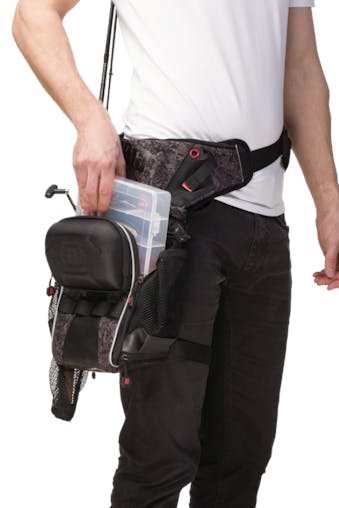 Rapala Urban Hip Pack - Fishing Bag with Twin Rod Holders and Tool Attachments
