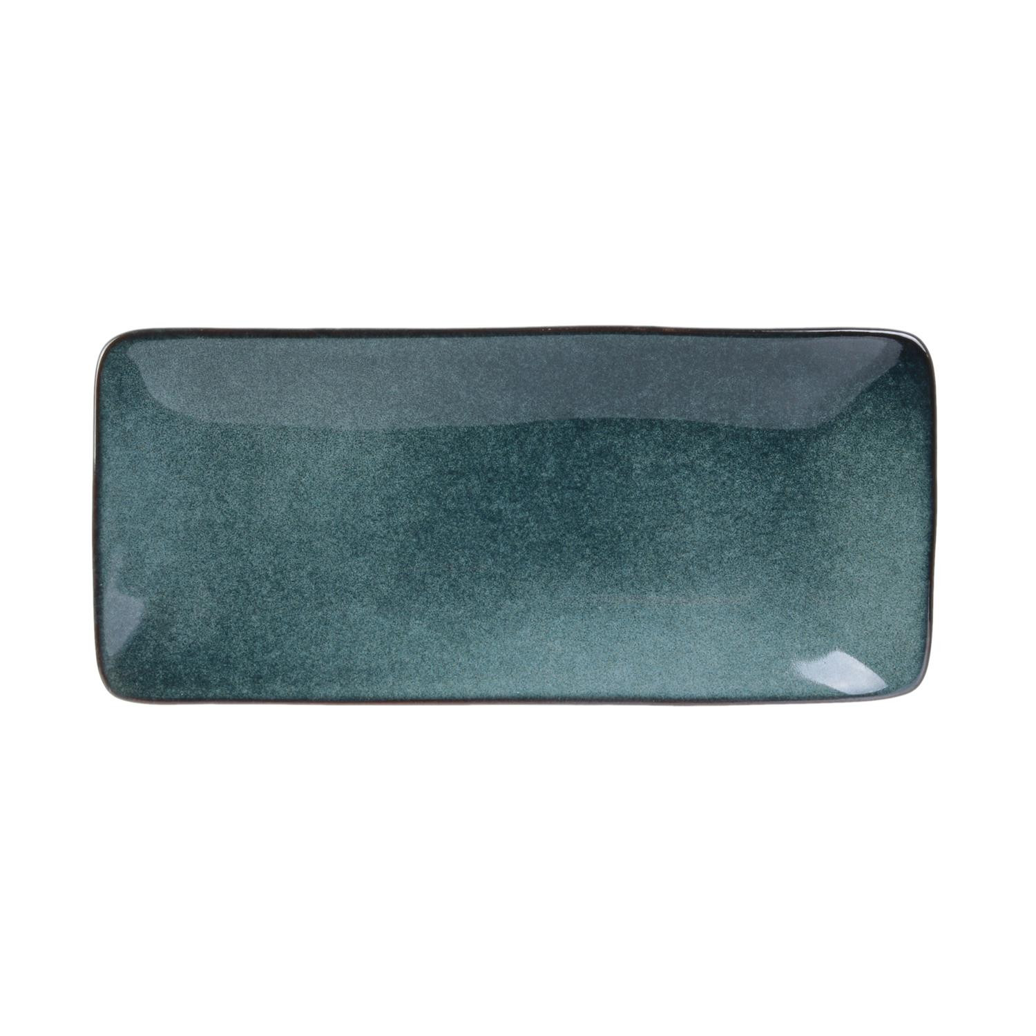 Patera ceramiczna Aurora 10x22 cm niebieska