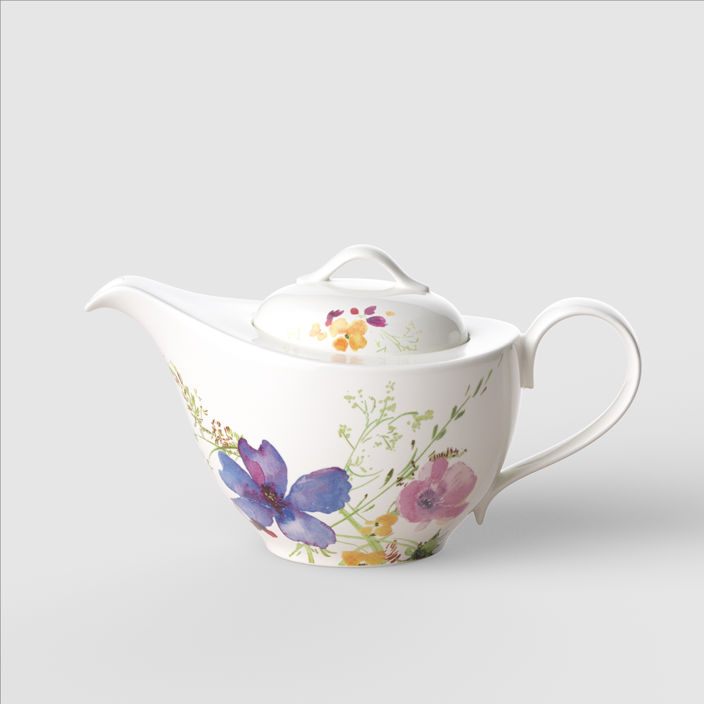 Mariefleur Teapot - Multi-colored, 33.9 oz, Premium Porcelain