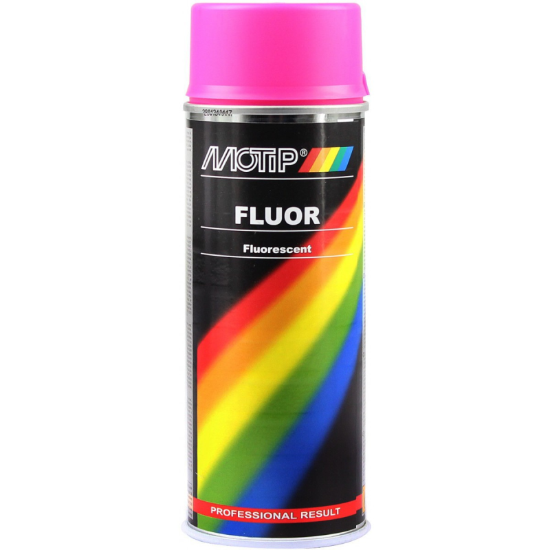 Peinture en spray fluorescente rose 0,4 L MOTIP