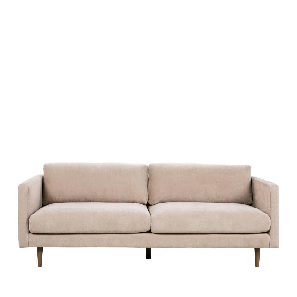 HACKBERRY - Canapé 3 places en tissu beige