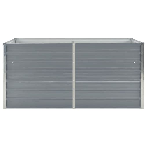 NNEVL Raised Garden Bed 160x80x45 cm Galvanised Steel Grey