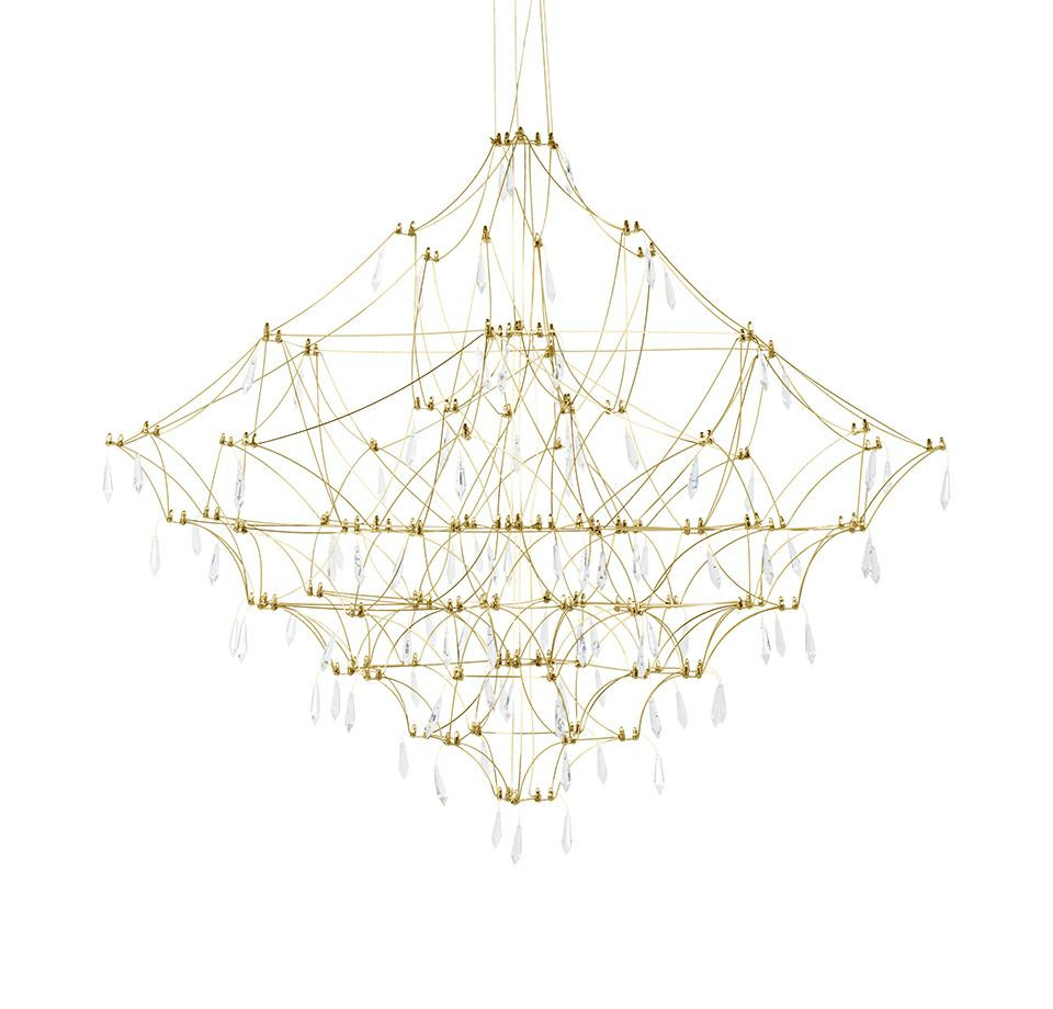 Lampa wisząca CONSTELATION 100 GOLD - LED, stal szczotkowana