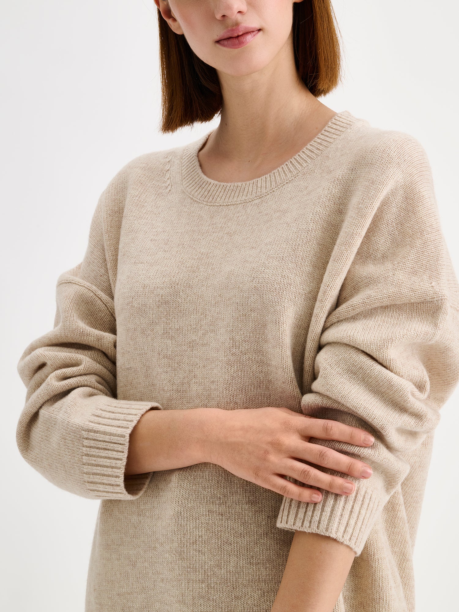 LANA oversize neulepusero - beige