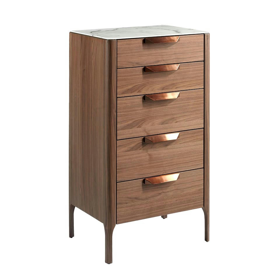 - Chiffonnier effet bois noyer