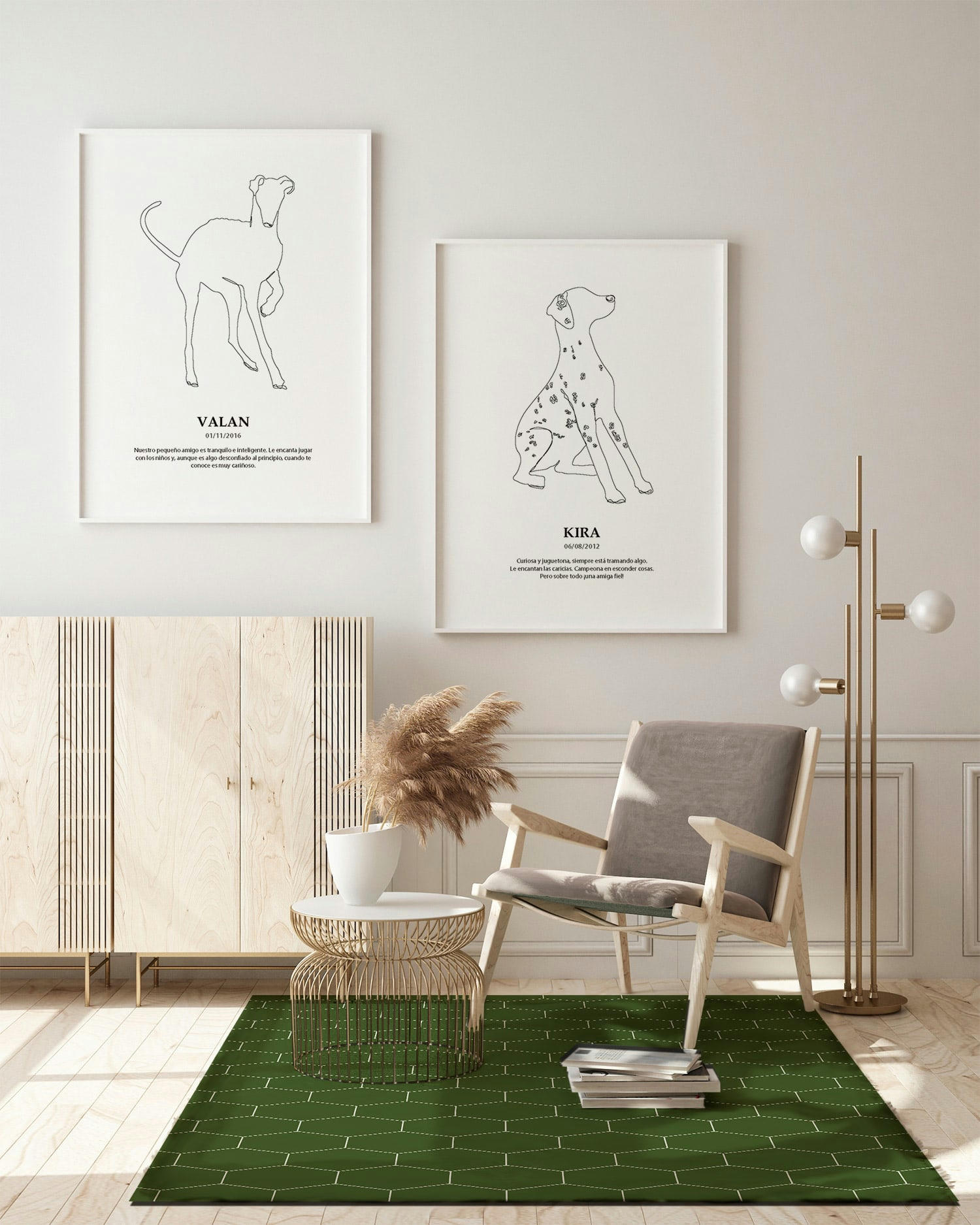 ALFOMBRAS MINIMALISTAS 2 - Tapis vinyle mosaïque hexagones verte 120x160cm