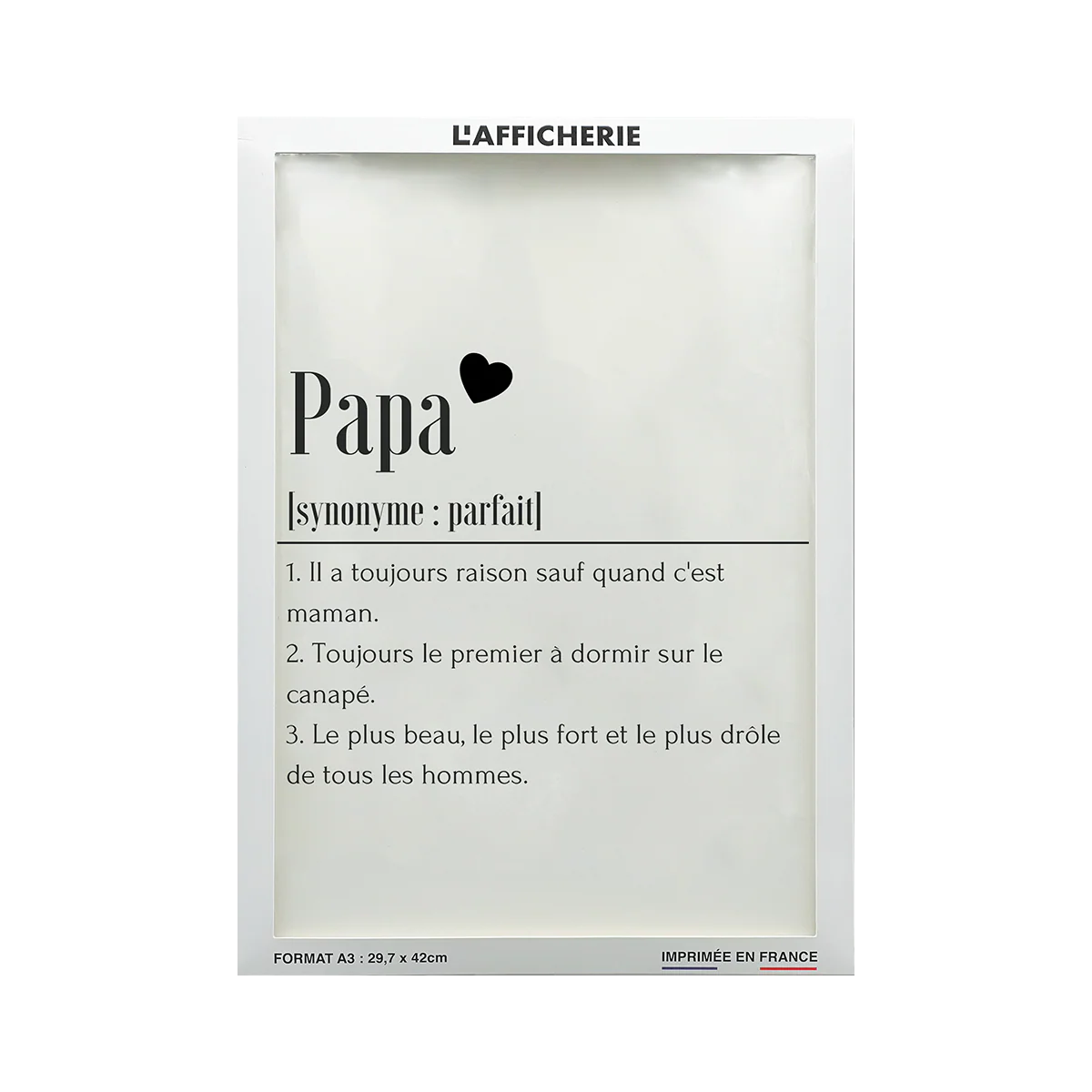 L'afficherie Affiche DÉFINITION PAPA 29,7 x 42 cm
