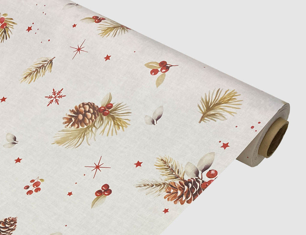 Wachstuch Kiefer Beige