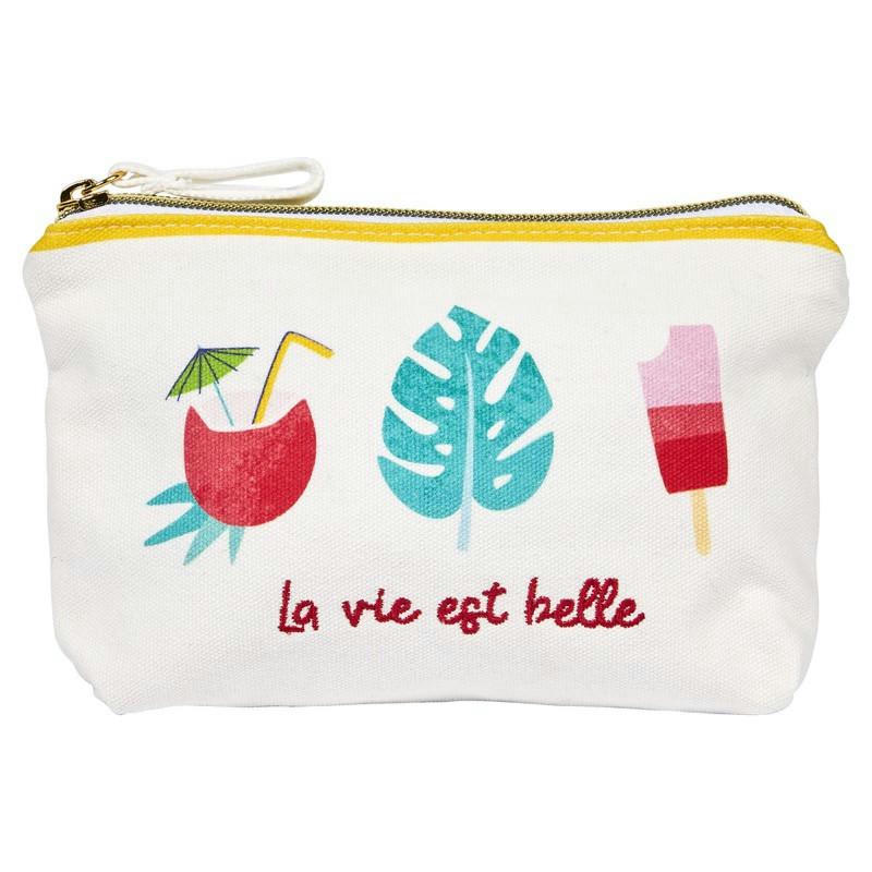 - Pochette coton monstera