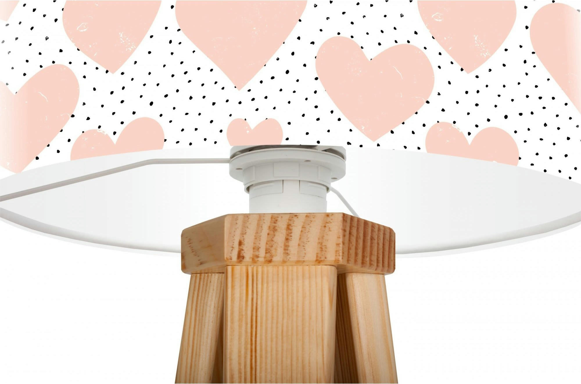 KIDS - Lampe de chevet enfant Bois Rose 30x30x45 cm