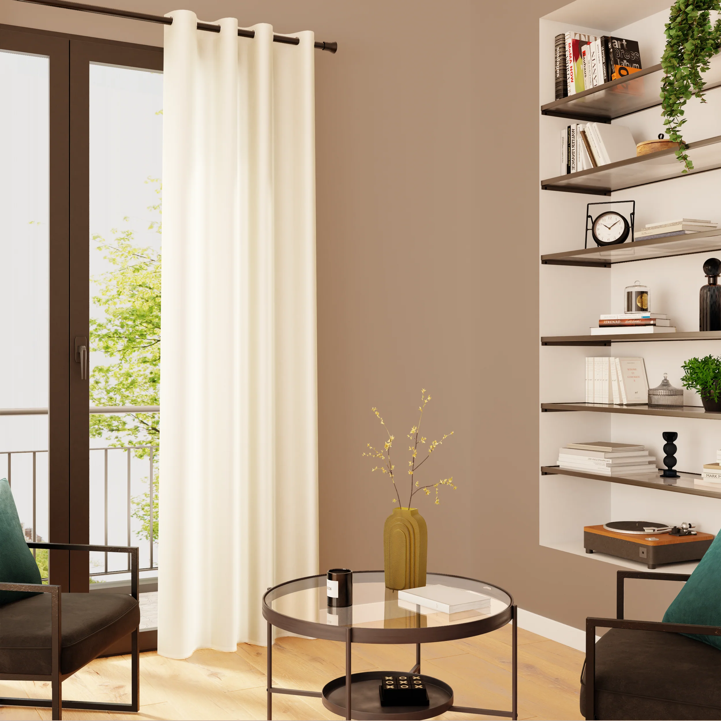 4MURS Voilage SCHIAPA coloris ivoire 140 x 240 cm