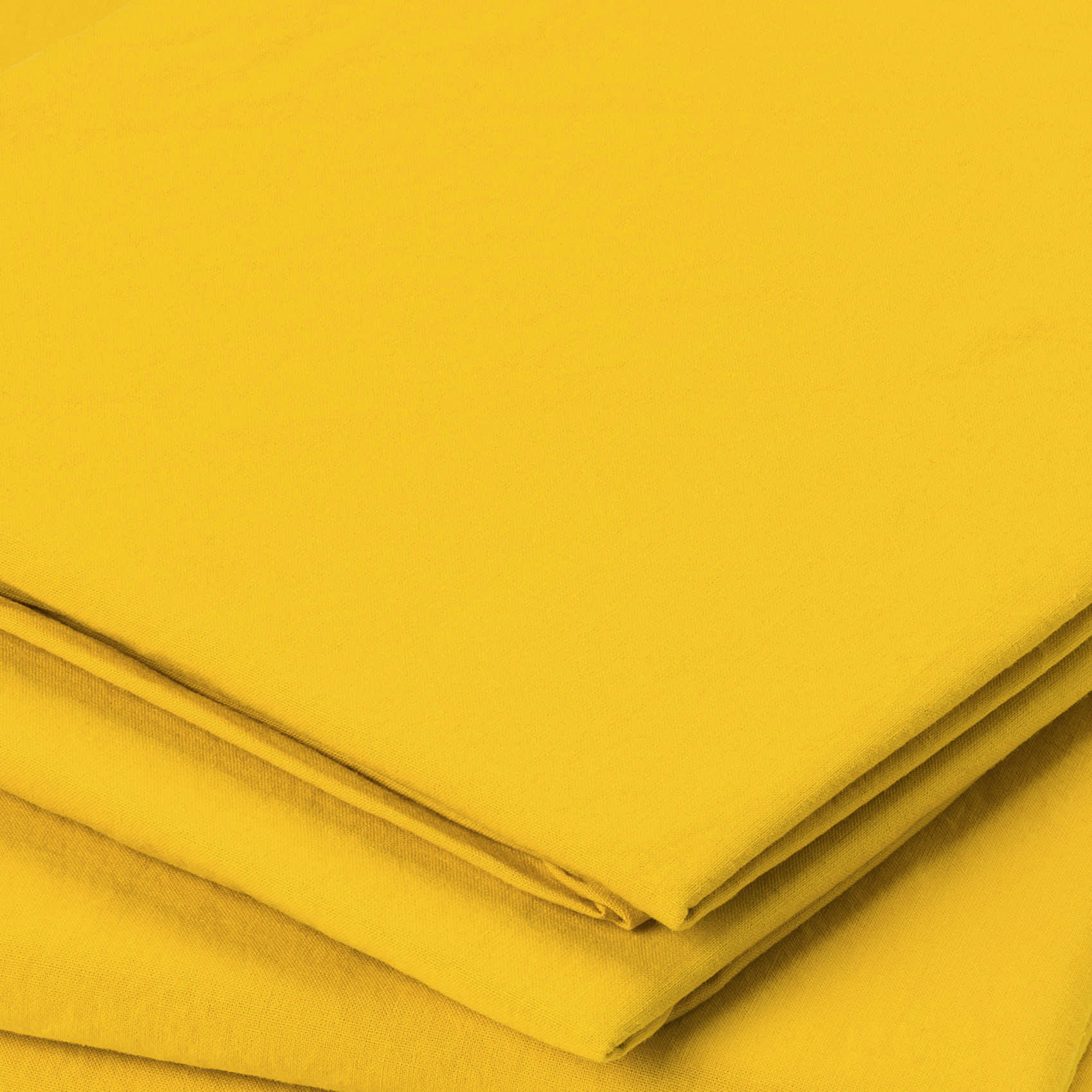 - Taie d'oreiller en coton lavé jaune curry 50x70 cm