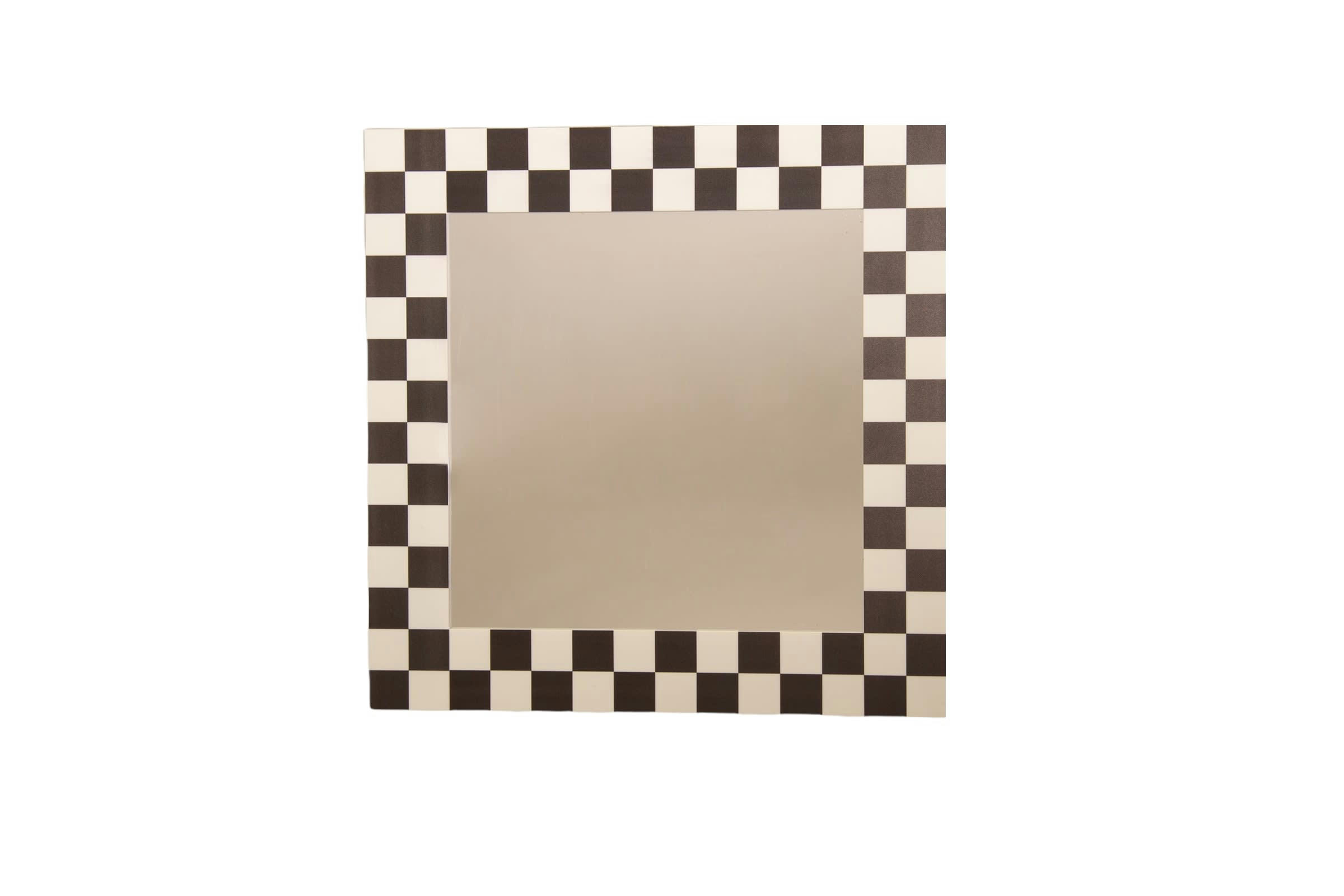 CHECKERED - Miroir Acrylique Carré Noir et Blanc